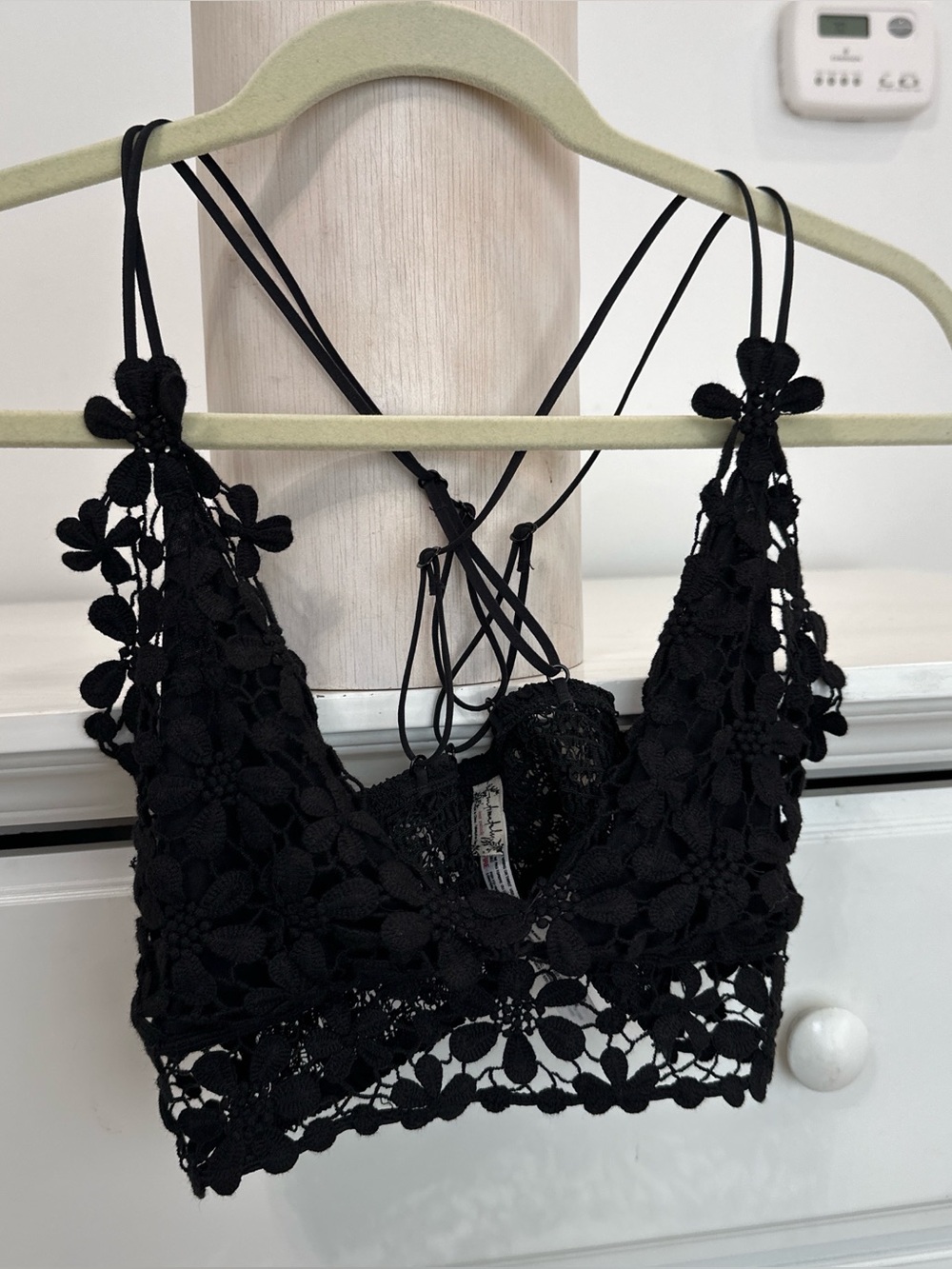 Free People black crochet bralette 🖤Size S